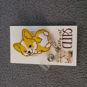 Corgi Badge Clip Reel